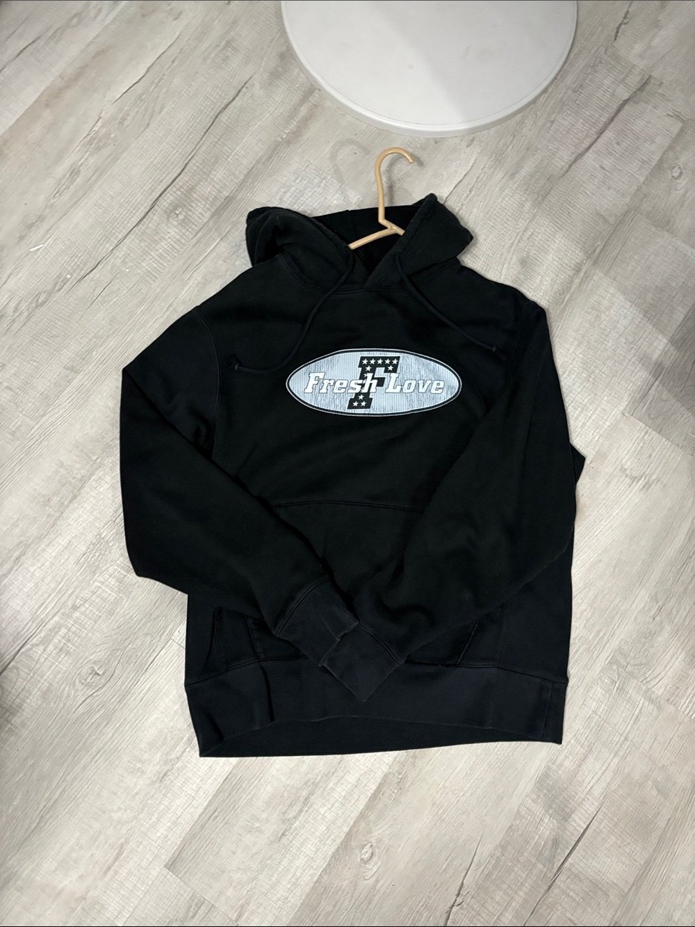 Fresh Love Black Crewneck Hoodie